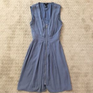 H&M Grey, zip front dress, size 2